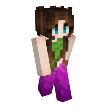 Brunette Mermaid Minecraft Skin