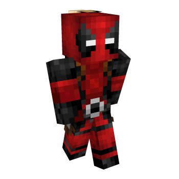 Deadpool Ponytail Minecraft Skin
