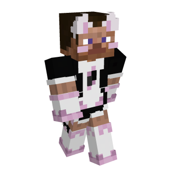 Brown Hair Pink Minecraft Skin