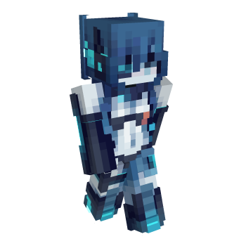 Female Hair Blue Minecraft Skin