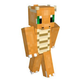 Dragonite Pokémon Minecraft Skin