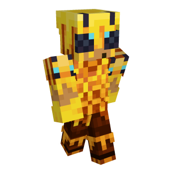 Gold Bumblebee Minecraft Skin