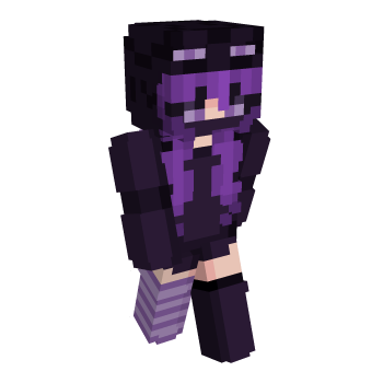 Purple Hair Enderman Minecraft Skin