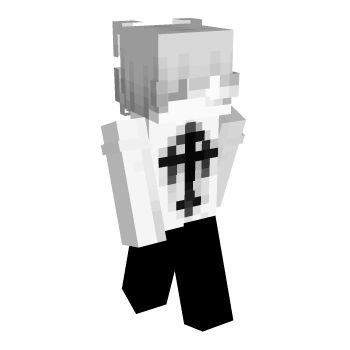 White Black Minecraft Skin