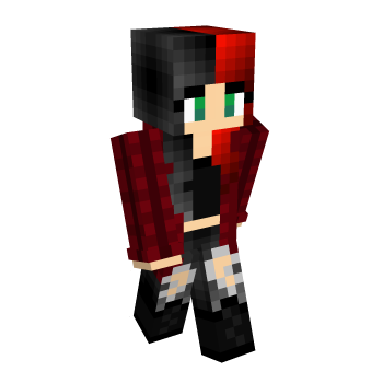 Red Ripped Jeans Minecraft Skin