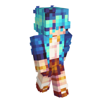 Hair Turquoise Minecraft Skin