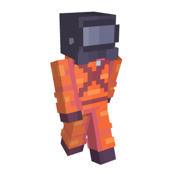 Space Orange Suit Minecraft Skin
