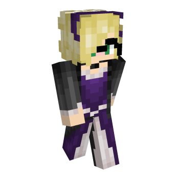 Green Eyes Purple Minecraft Skin