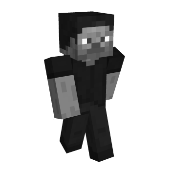 Black Shirt Grey Mask Minecraft Skin