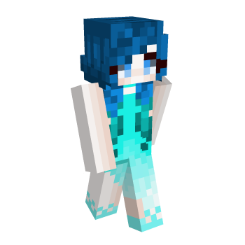White Turquoise Minecraft Skin