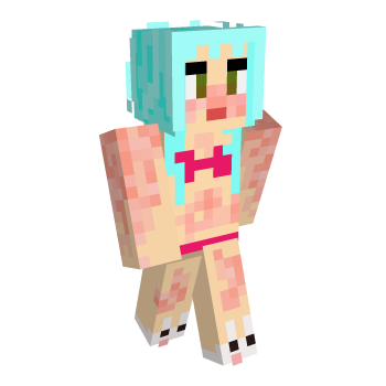 Hair Teal Minecraft Skin