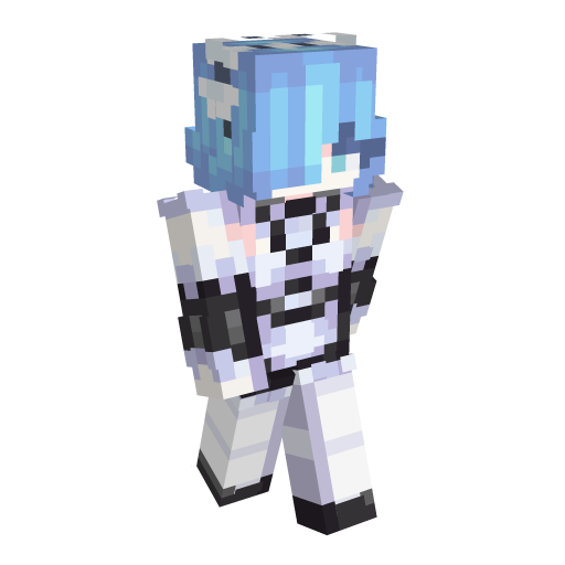 Girl Blue Hair Minecraft Skin - Laby