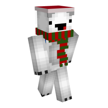 Santa Polar Bear Minecraft Skin
