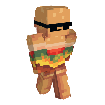 Burger Sunglasses Minecraft Skin