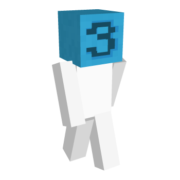 Number Font Light Blue Minecraft Skin