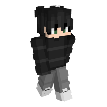 Black Jacket Black Hair Minecraft Skin