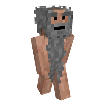 Funny Grey Minecraft Skin