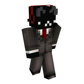 Red Grey Minecraft Skin