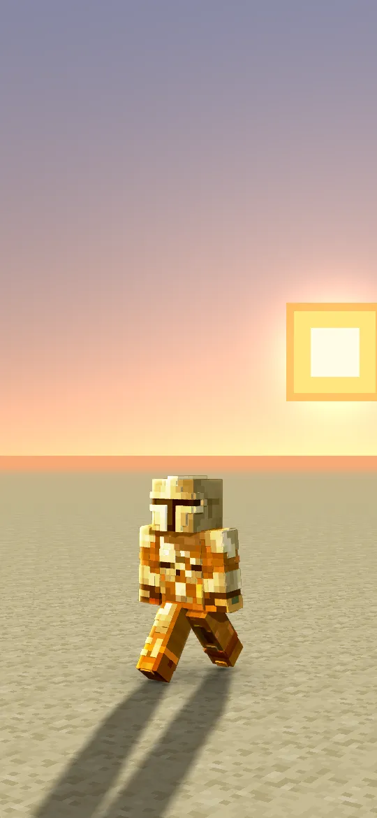 Papel de parede de Minecraft Amanhecer no deserto para phone