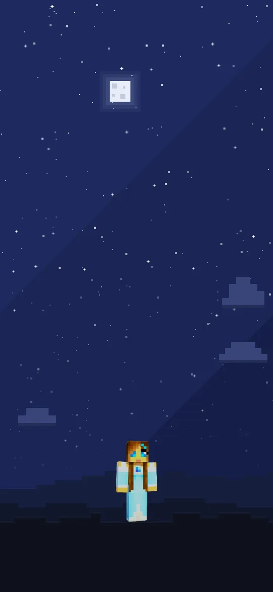 Papel de parede de Minecraft LabySky à noite para phone