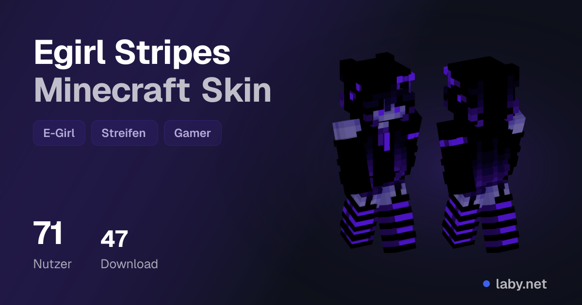 Egirl Stripes Minecraft Skin | Laby