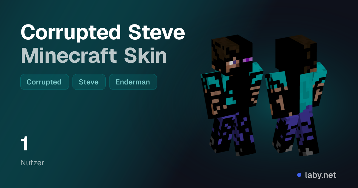 Corrupted Steve Minecraft Skin | Laby