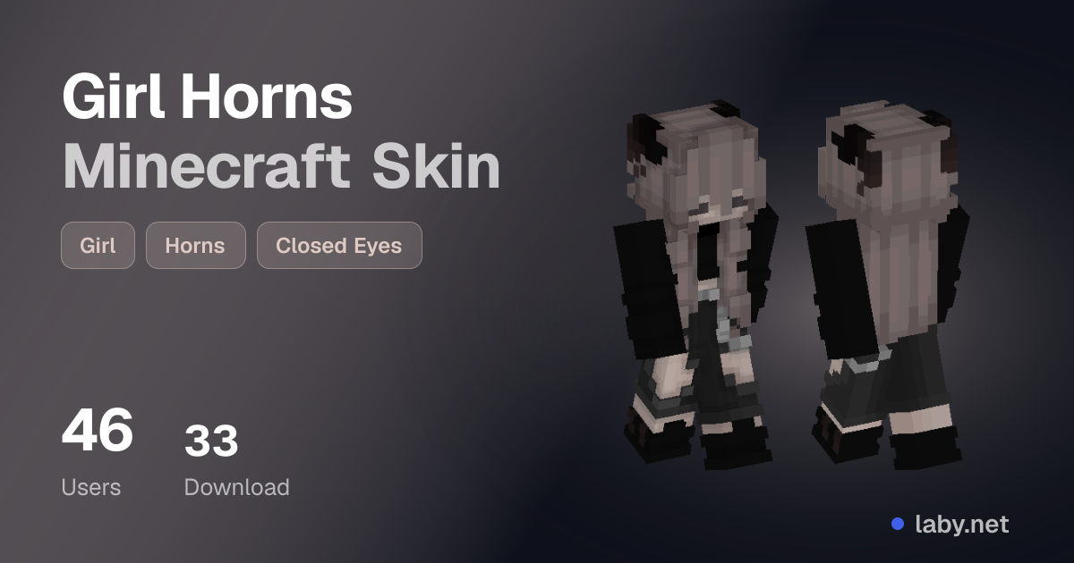 Girl Horns Minecraft Skin - Laby