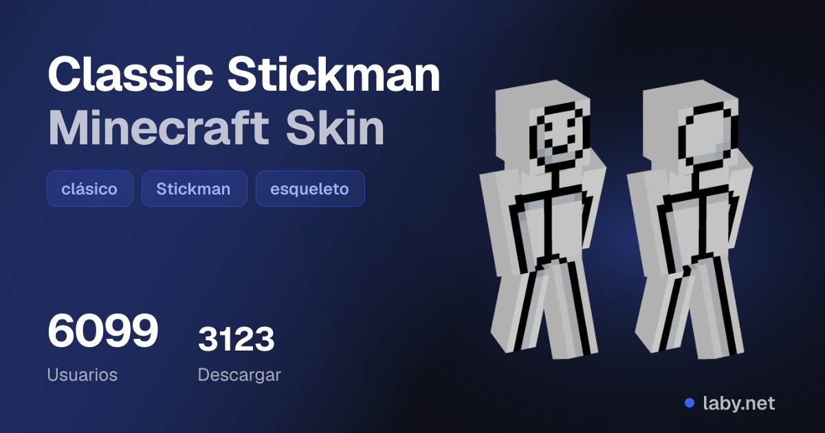 Classic Stickman Minecraft Skin | Laby