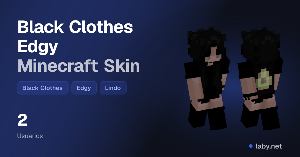 Black Clothes Edgy Minecraft Skin | Laby