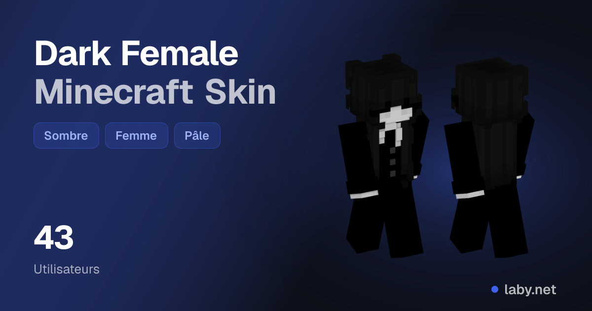 Dark Female Minecraft Skin | Laby