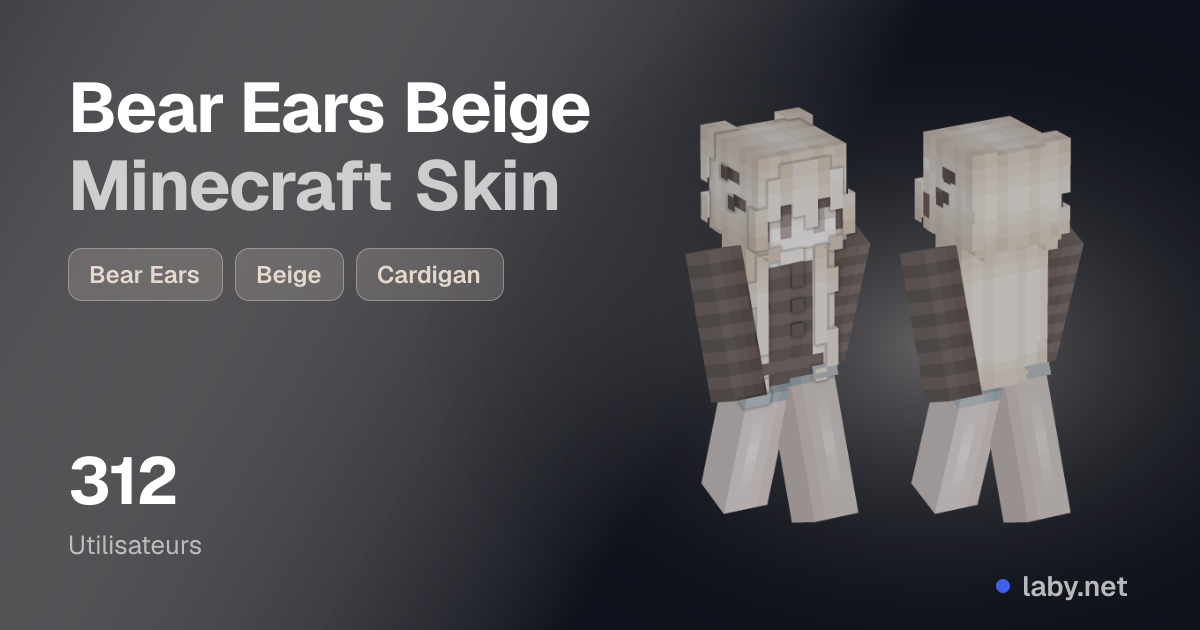 Bear Ears Beige Minecraft Skin | Laby
