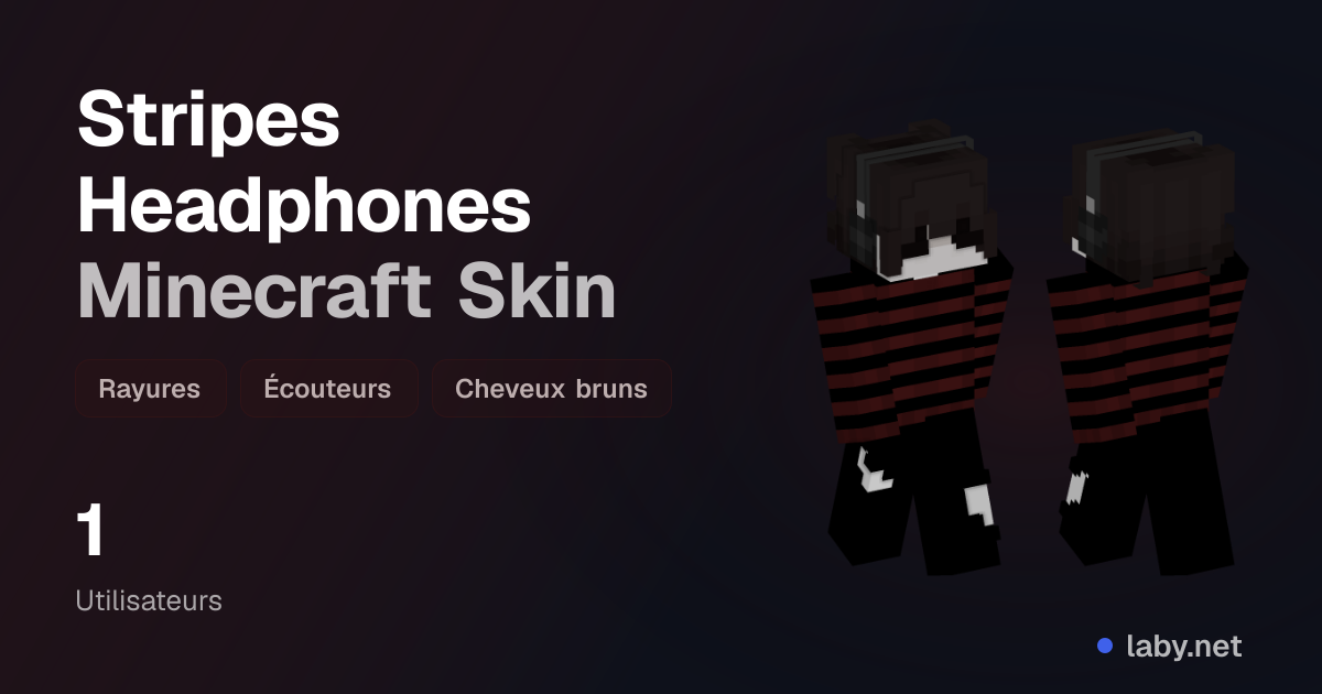 Stripes Headphones Minecraft Skin | Laby