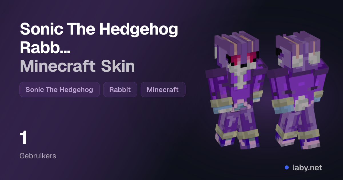 Sonic The Hedgehog Rabbit Minecraft Skin | Laby