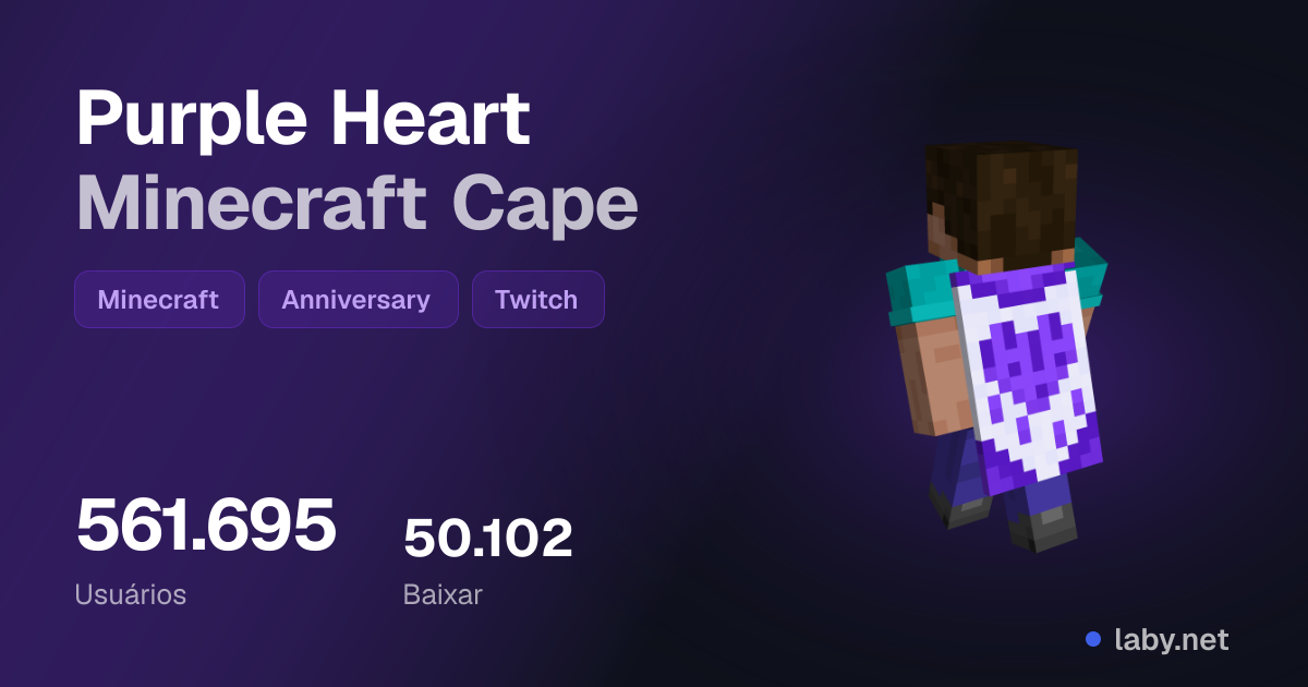 Purple Heart Minecraft Cape | Laby