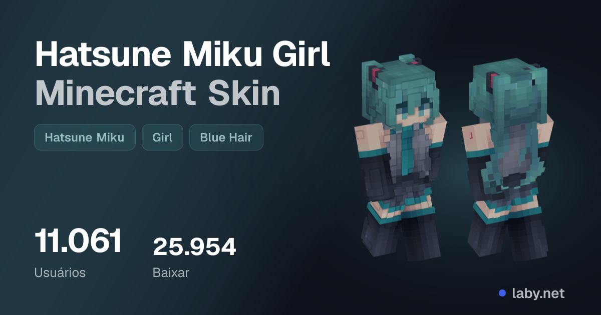 Hatsune Miku Girl Minecraft Skin | Laby