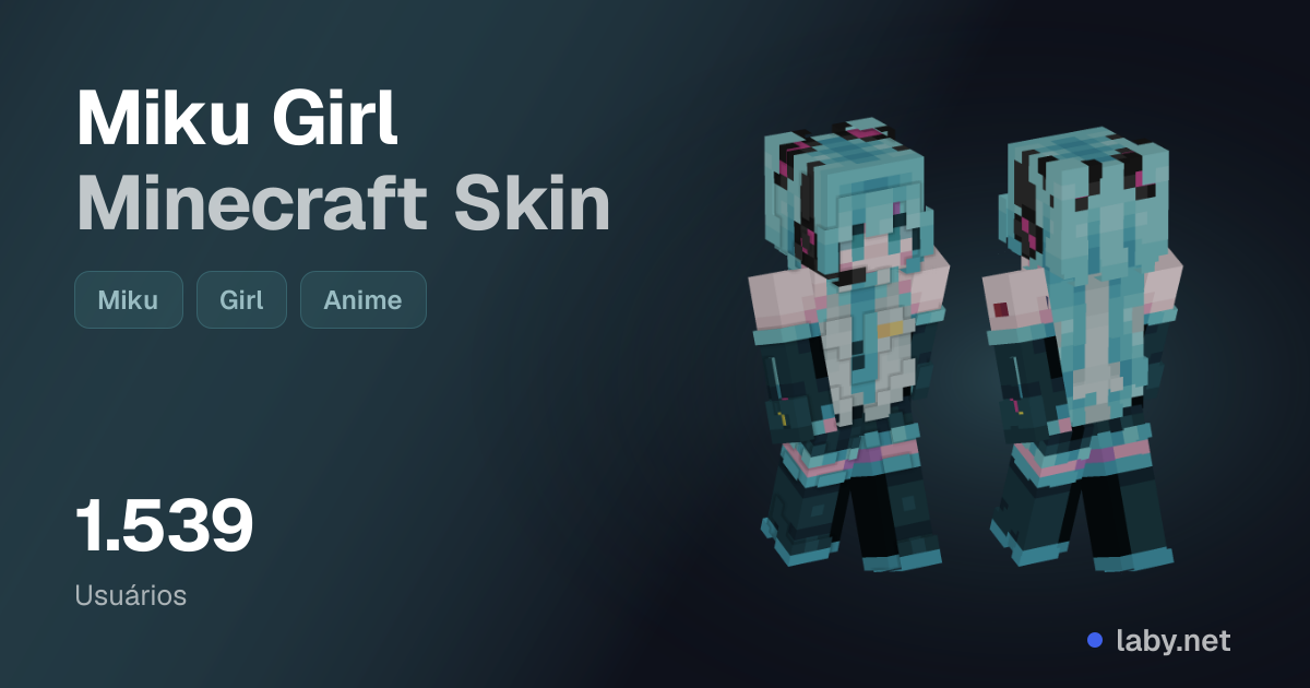 Miku Girl Minecraft Skin | Laby