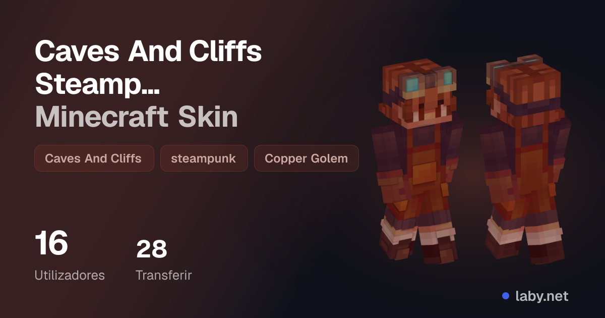 Caves And Cliffs Steampunk Minecraft Skin | Laby
