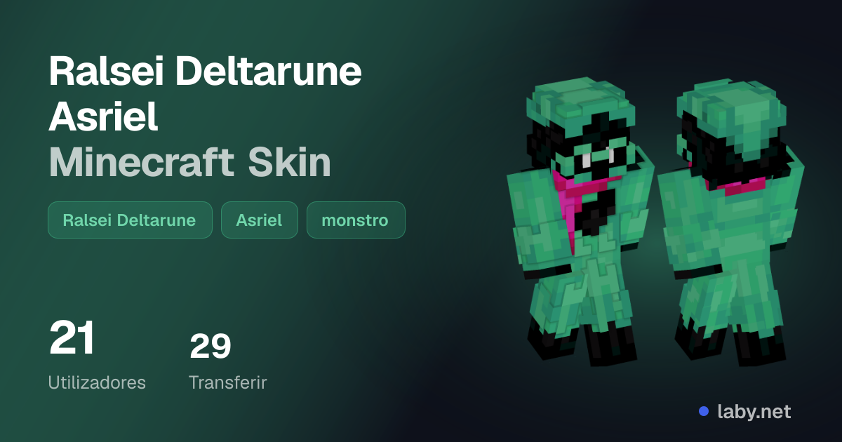 Ralsei Deltarune Asriel Minecraft Skin | Laby